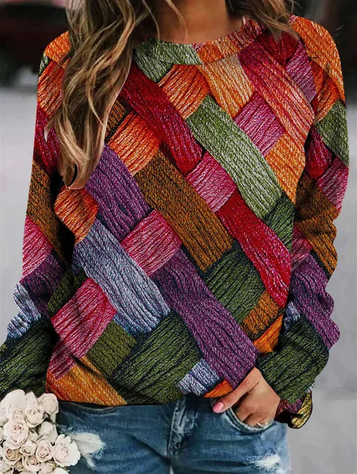 Zoralia | Damestrui met Uniek Patroon – Speelse Trui met Trendy Design