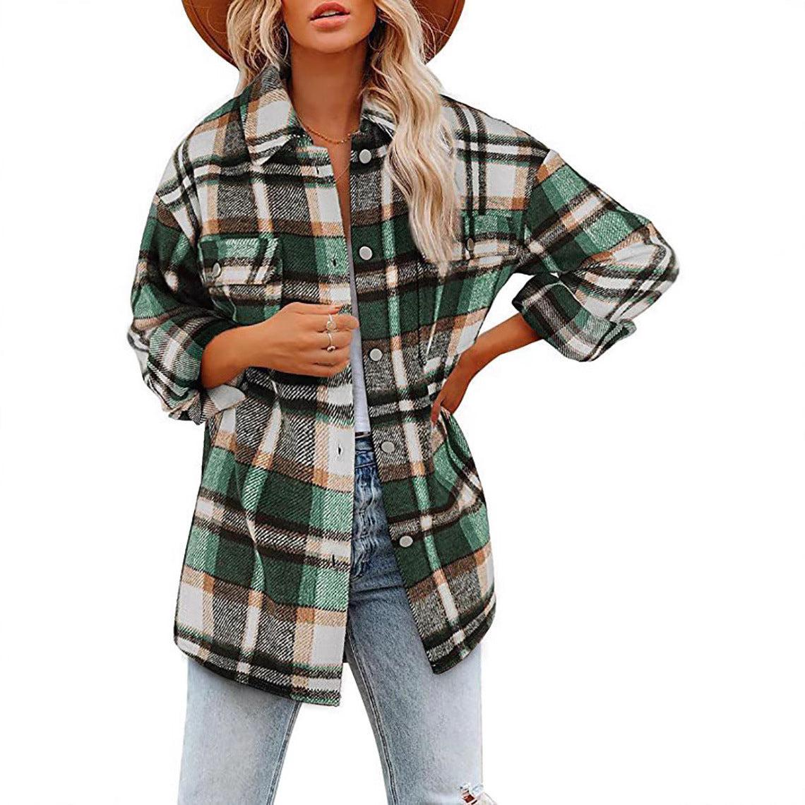 Isavelle | Dames Geruite Houthakkersjas – Overshirt met Knopen