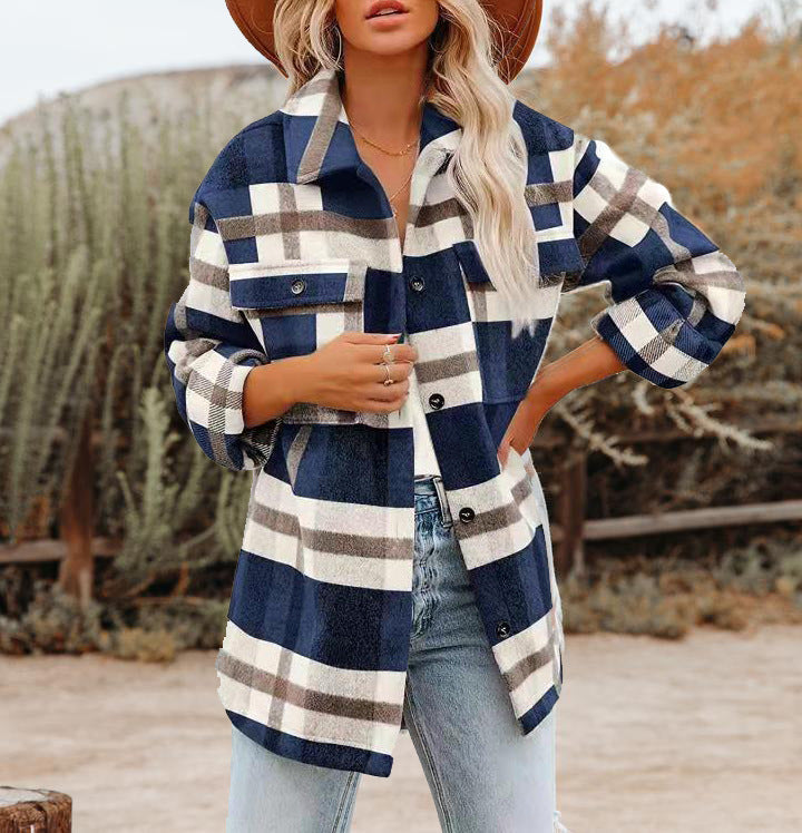 Isavelle | Dames Geruite Houthakkersjas – Overshirt met Knopen