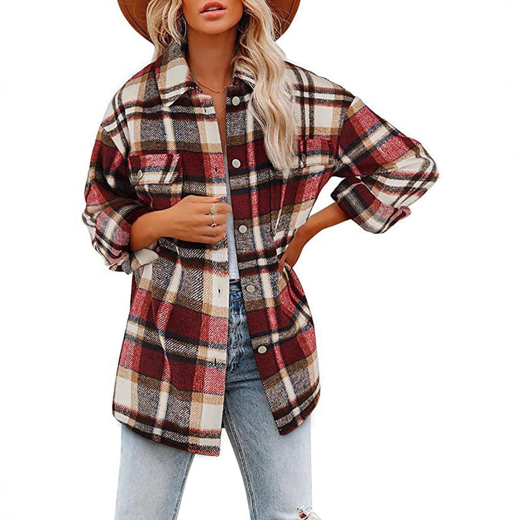 Isavelle | Dames Geruite Houthakkersjas – Overshirt met Knopen