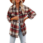 Isavelle | Dames Geruite Houthakkersjas – Overshirt met Knopen