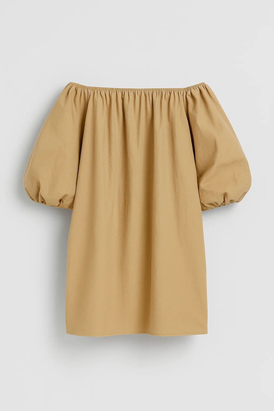 Delmira | Casual mini-jurk voor dames – Off-shoulder jurk met pofmouwen