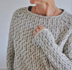 Ilarisse | Dames Gebreide Katoenen Trui in Grijs – Boothals & Comfortabele Pasvorm