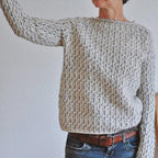 Ilarisse | Dames Gebreide Katoenen Trui in Grijs – Boothals & Comfortabele Pasvorm