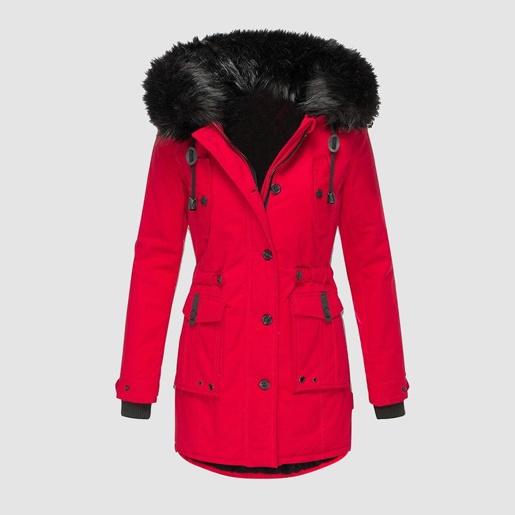 Tialde | Winterjas met capuchon voor dames – Water- en winddichte outdoorjas