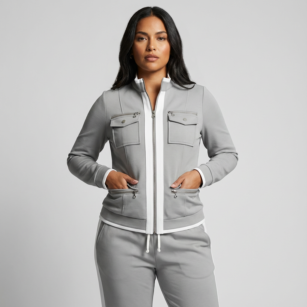 Zelma | 2-Delige Dames Set met Getailleerd Ritsjack en Bijpassende Broek