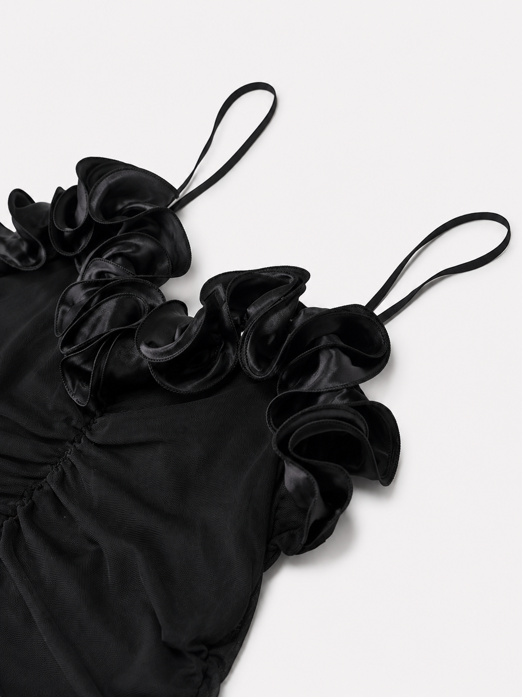 Carina | Dames Elegante Maxi Jurk met Spaghettibandjes – 3D Bloemen Geplooide Feestjurk