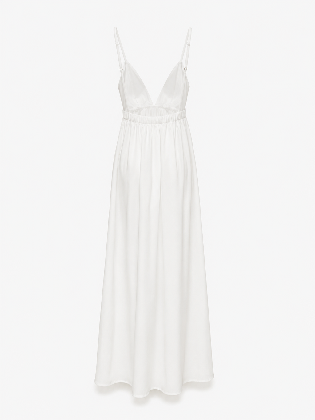 Kalina | Witte mouwloze maxi-jurk voor dames – Zomerfeest- en strandjurk met open rug