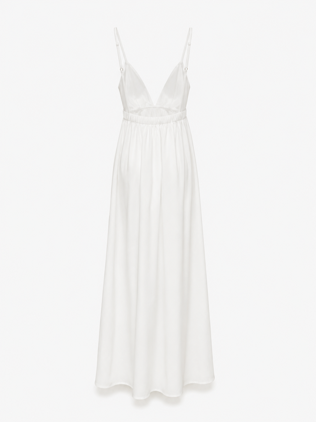 Kalina | Witte mouwloze maxi-jurk voor dames – Zomerfeest- en strandjurk met open rug