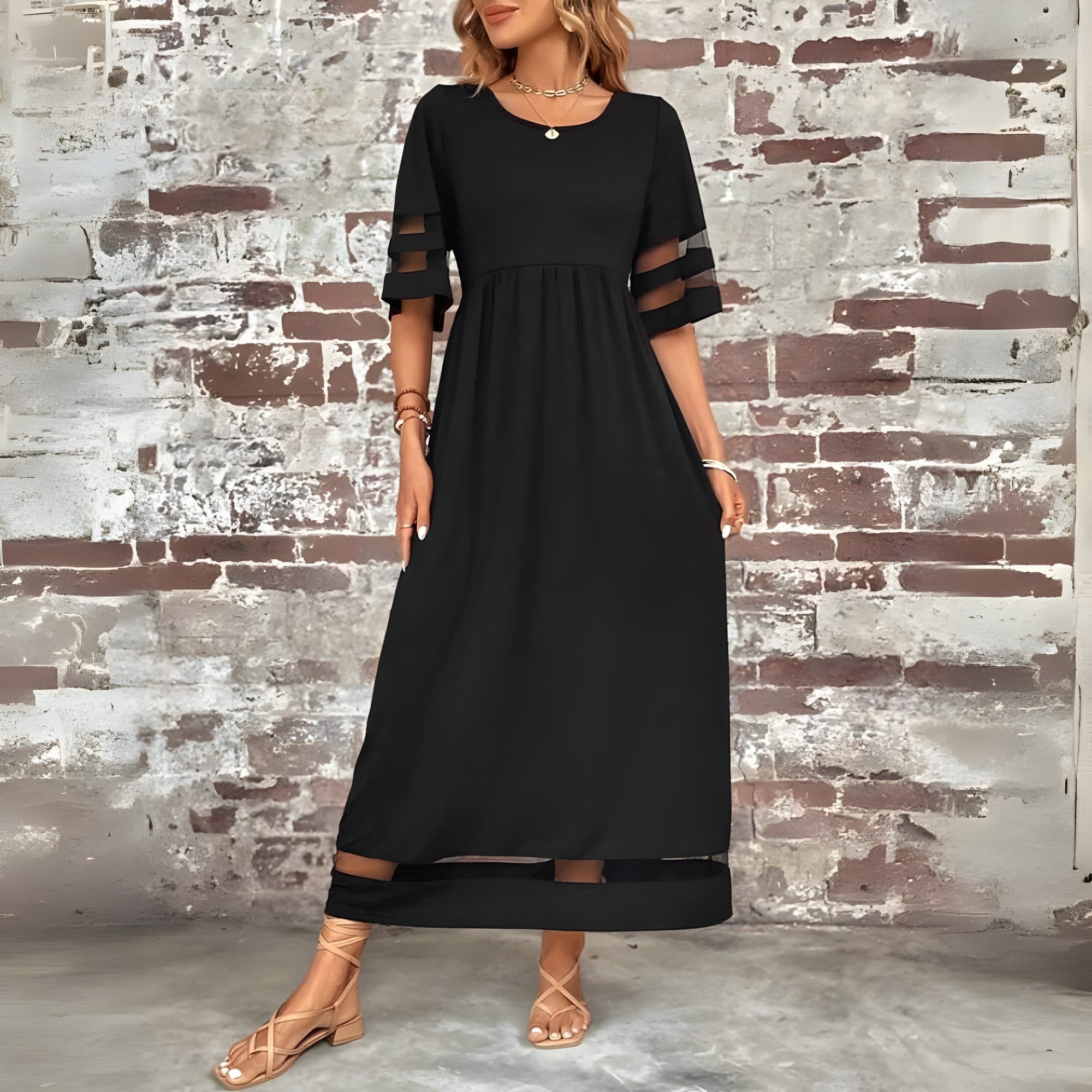 Kasia | Chique gebreide midijurk voor dames – Elegante, nauwsluitende bodycon-jurk