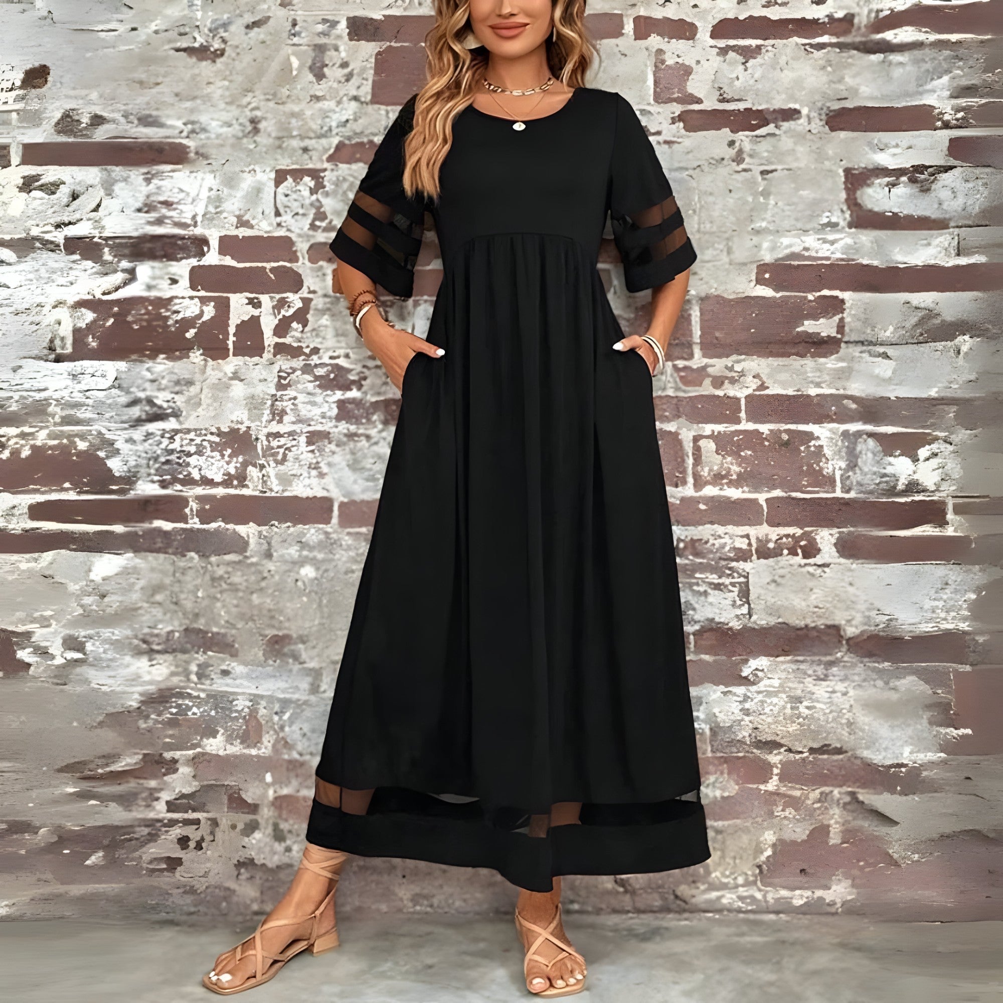 Kasia | Chique gebreide midijurk voor dames – Elegante, nauwsluitende bodycon-jurk