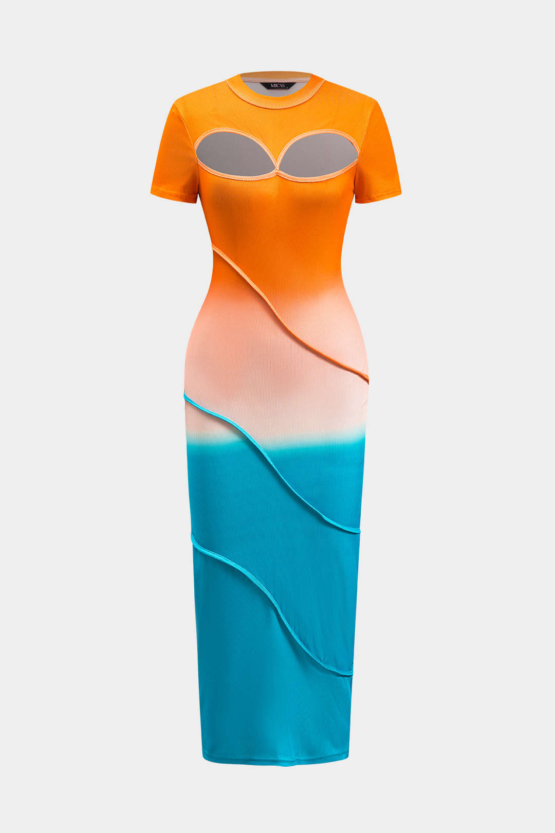 Cylia | Elegante damesjurk – soepelvallende midijurk met korte mouwen