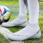 GripStrike | Heren Voetbalschoenen Hoge Enkel - Ademende Outdoor Voetbalschoenen, Antislip Turf Trainers
