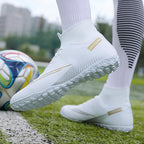 GripStrike | Heren Voetbalschoenen Hoge Enkel - Ademende Outdoor Voetbalschoenen, Antislip Turf Trainers