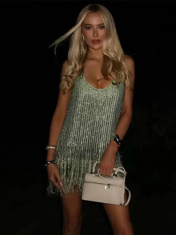 Clarette | Dames Glamoureuze Mini-jurk – Elegante Feestjurk