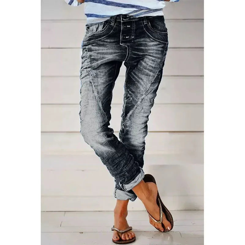 Isa | Casual stretchbroek voor dames – Comfortabele broek met hoge taille