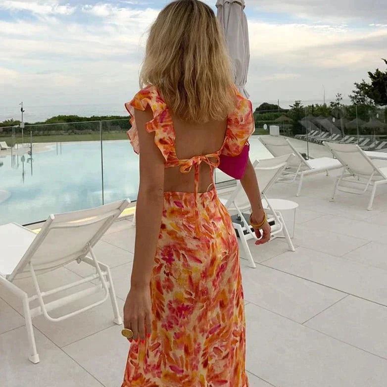 Ria | Dames Zomerse  Jurk – Casual Lichte Midi Jurk,