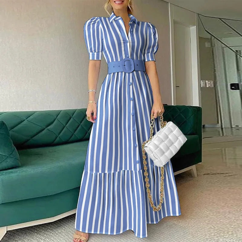 Luella | Gestreepte Dames Zomerjurk – Lange Maxi Jurk