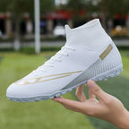GripStrike | Heren Voetbalschoenen Hoge Enkel - Ademende Outdoor Voetbalschoenen, Antislip Turf Trainers