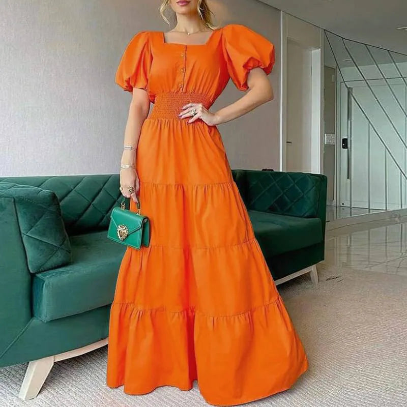 Ruelle | Casual gestreepte maxi-jurk voor dames – Lange zomerjurk