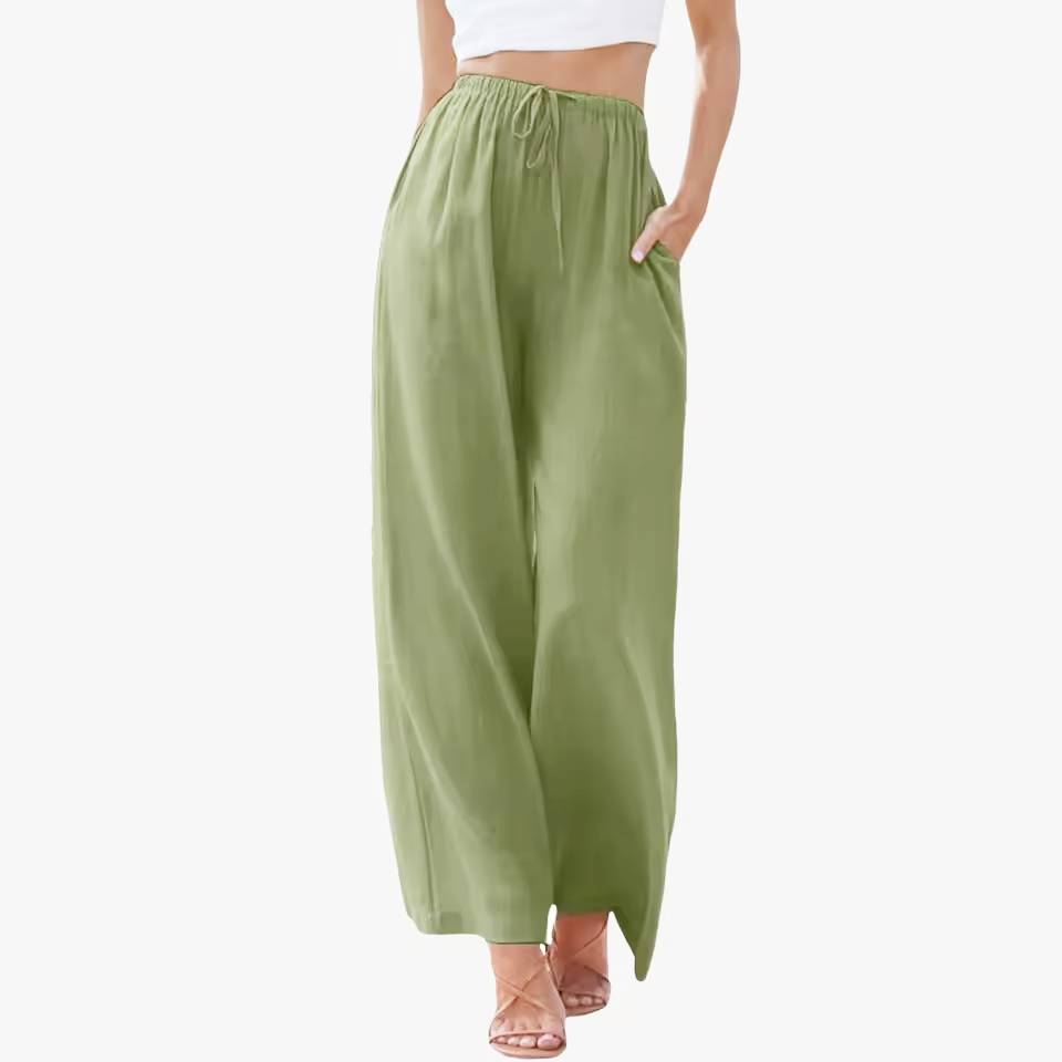 Elysia | Vrouwenbroek met wijde pijpen – Chique, modieuze broek