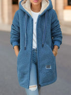 Antonia | Sherpa Fleece Jas Dames – Warme Hoodie Winterjas