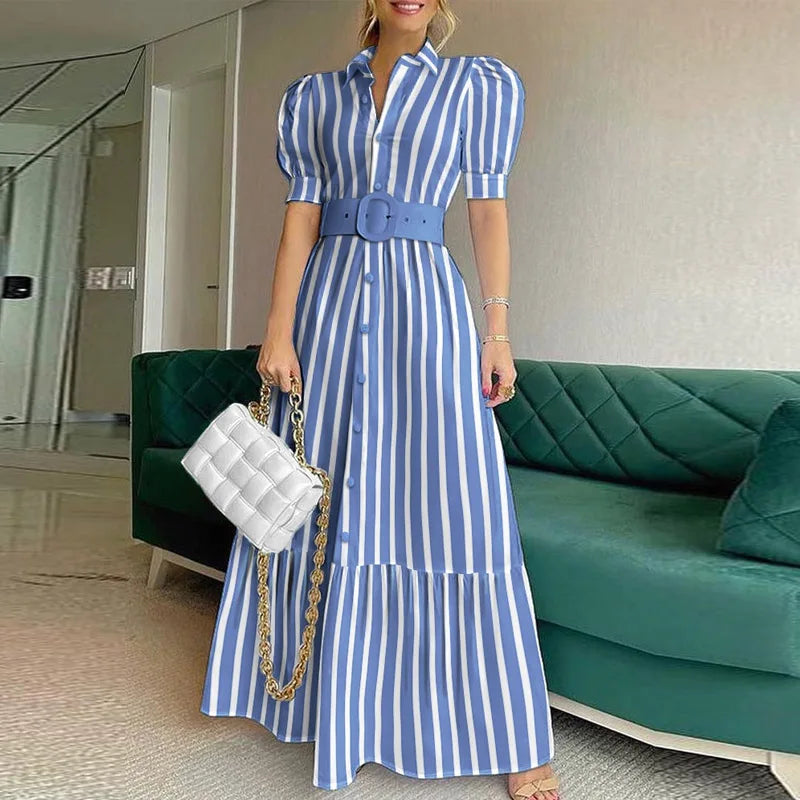 Luella | Gestreepte Dames Zomerjurk – Lange Maxi Jurk