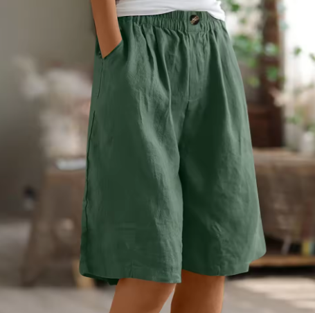 Elsi | Zomerse wijde damesshorts – Casual shorts voor dagelijks gebruik met een relaxte pasvorm