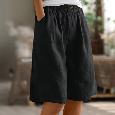 Elsi | Zomerse wijde damesshorts – Casual shorts voor dagelijks gebruik met een relaxte pasvorm