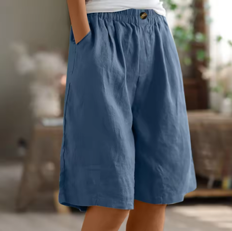 Elsi | Zomerse wijde damesshorts – Casual shorts voor dagelijks gebruik met een relaxte pasvorm