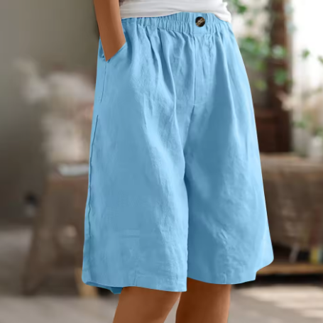 Elsi | Zomerse wijde damesshorts – Casual shorts voor dagelijks gebruik met een relaxte pasvorm