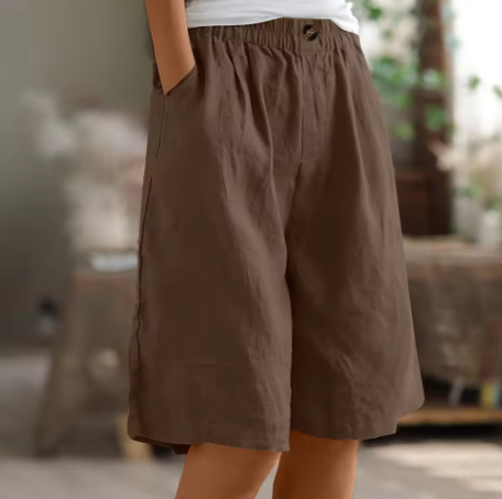 Elsi | Zomerse wijde damesshorts – Casual shorts voor dagelijks gebruik met een relaxte pasvorm