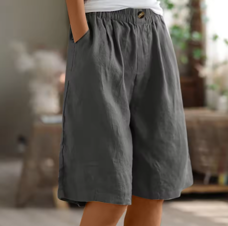 Elsi | Zomerse wijde damesshorts – Casual shorts voor dagelijks gebruik met een relaxte pasvorm
