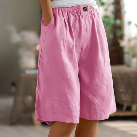 Elsi | Zomerse wijde damesshorts – Casual shorts voor dagelijks gebruik met een relaxte pasvorm