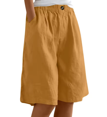 Elsi | Zomerse wijde damesshorts – Casual shorts voor dagelijks gebruik met een relaxte pasvorm