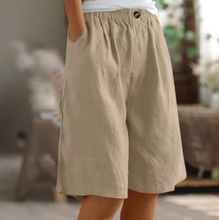 Elsi | Zomerse wijde damesshorts – Casual shorts voor dagelijks gebruik met een relaxte pasvorm