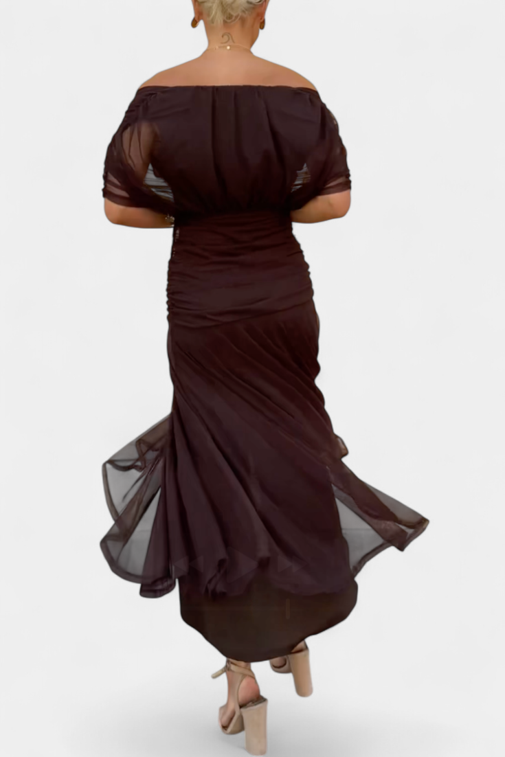 Blair | Geplooide Maxi Jurk voor Dames – Elegante Lange Bloemenjurk met V-Hals