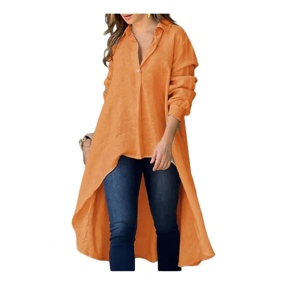 Ilyra | Casual damesoverhemd – Elegante blouse met kraag en lange mouwen