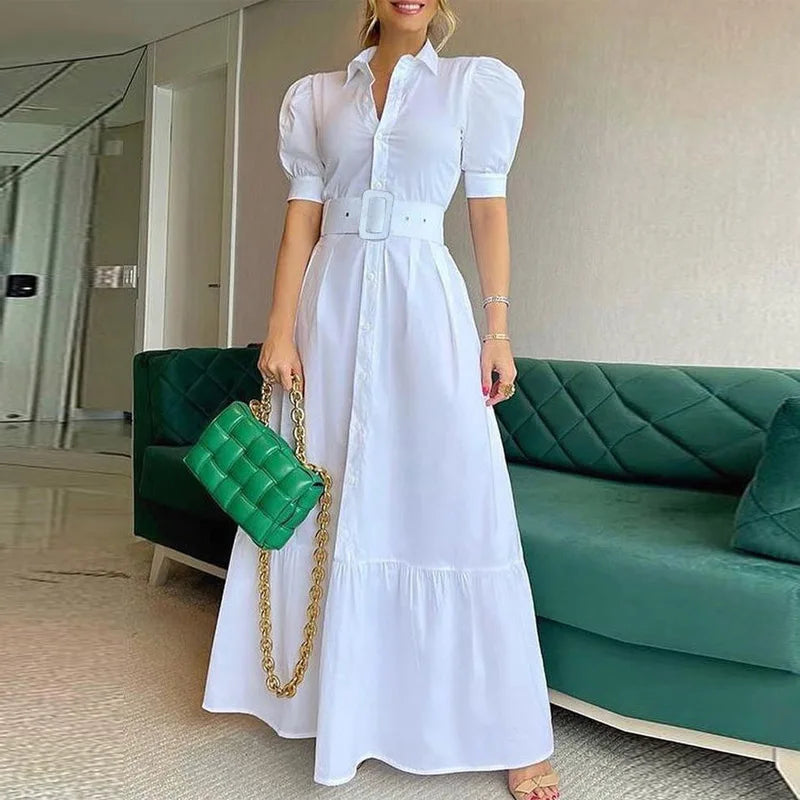 Ruelle | Casual gestreepte maxi-jurk voor dames – Lange zomerjurk