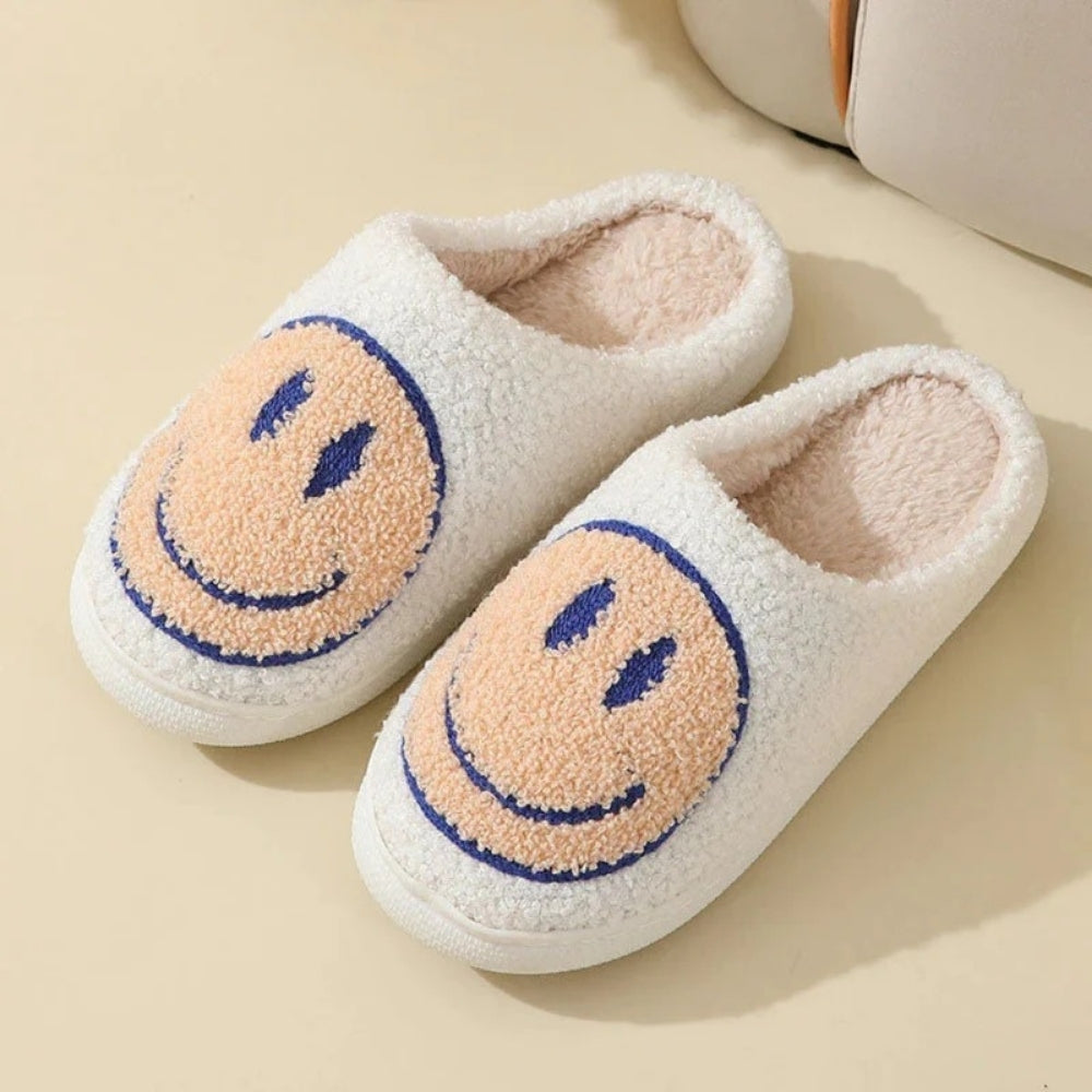 Eliane | Smiley-pantoffels voor dames met zachte voering en platte zool