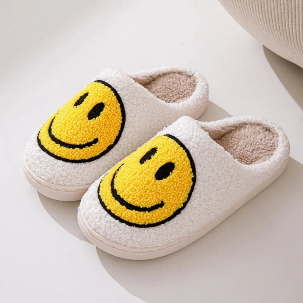 Eliane | Smiley-pantoffels voor dames met zachte voering en platte zool