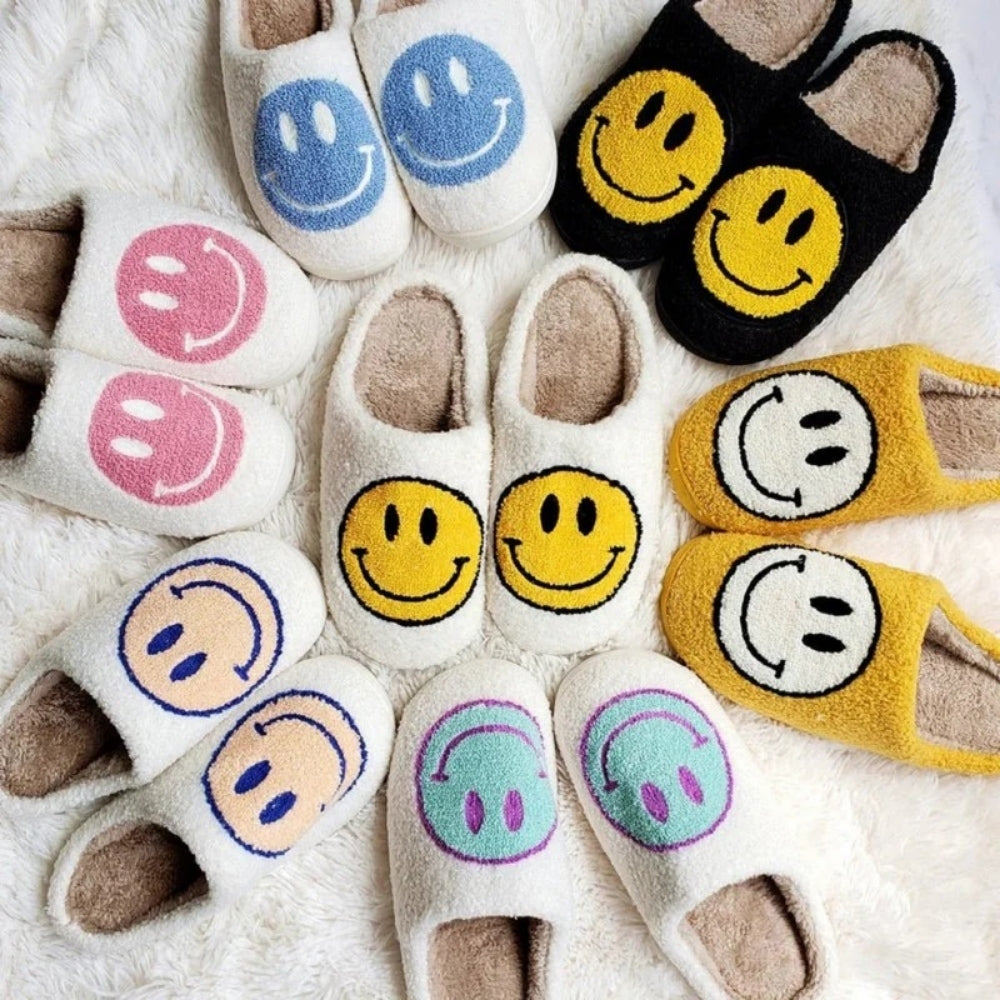 Eliane | Smiley-pantoffels voor dames met zachte voering en platte zool