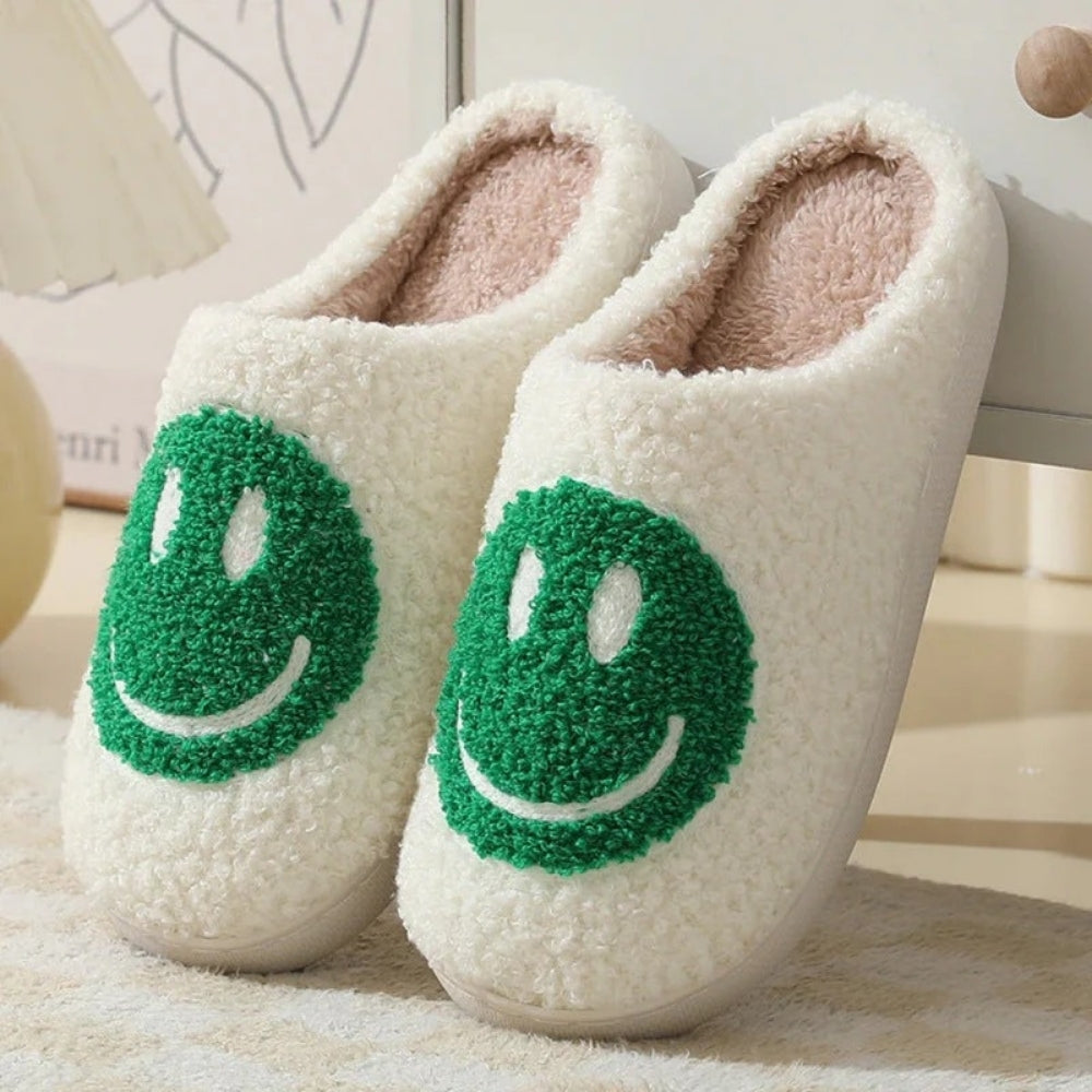 Eliane | Smiley-pantoffels voor dames met zachte voering en platte zool