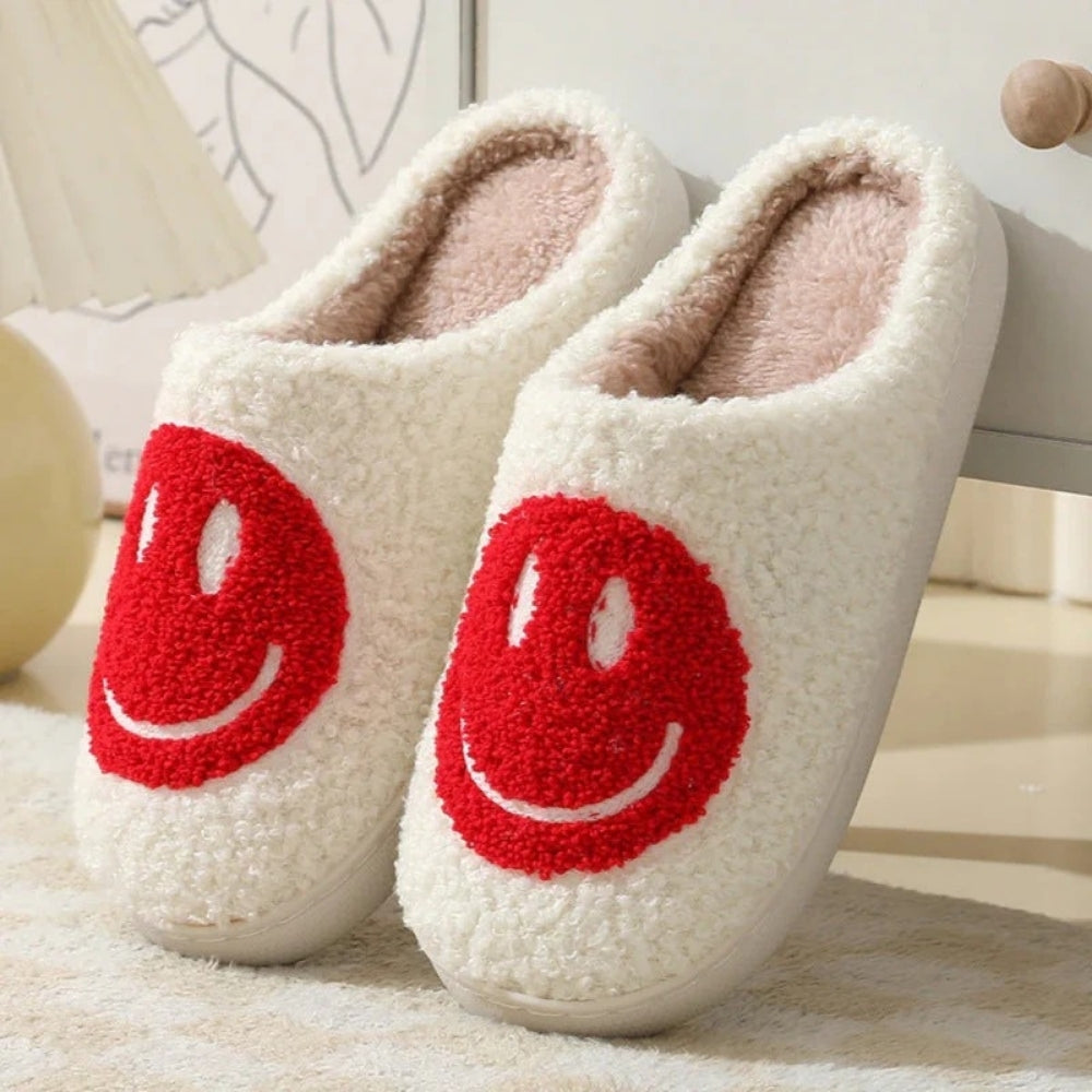 Eliane | Smiley-pantoffels voor dames met zachte voering en platte zool