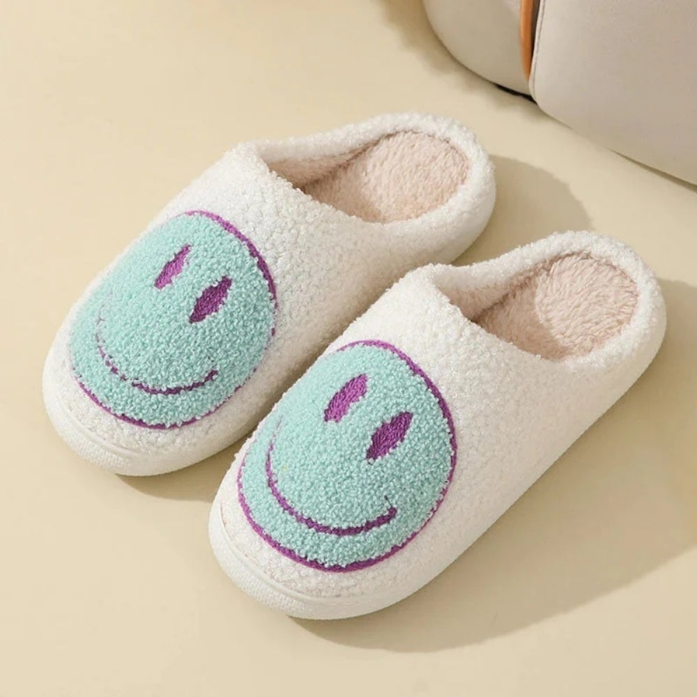 Eliane | Smiley-pantoffels voor dames met zachte voering en platte zool