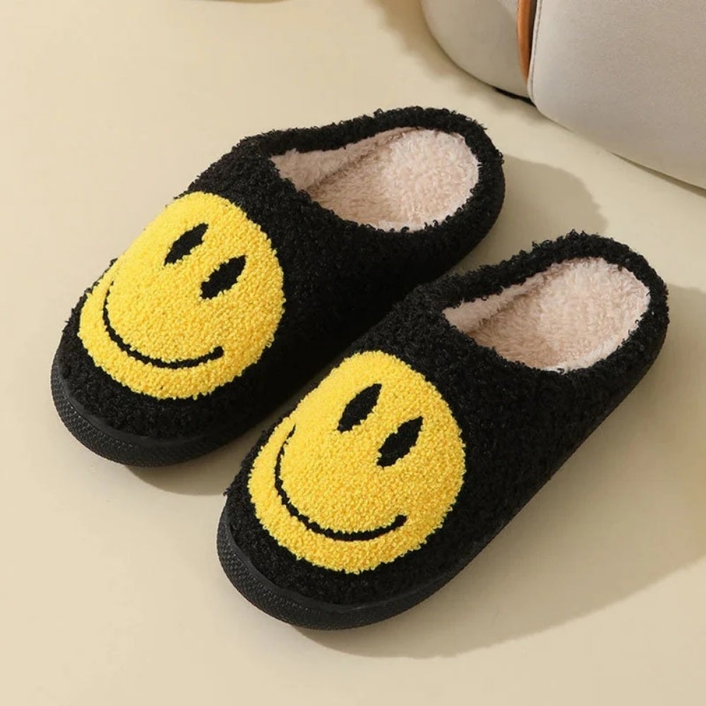 Eliane | Smiley-pantoffels voor dames met zachte voering en platte zool