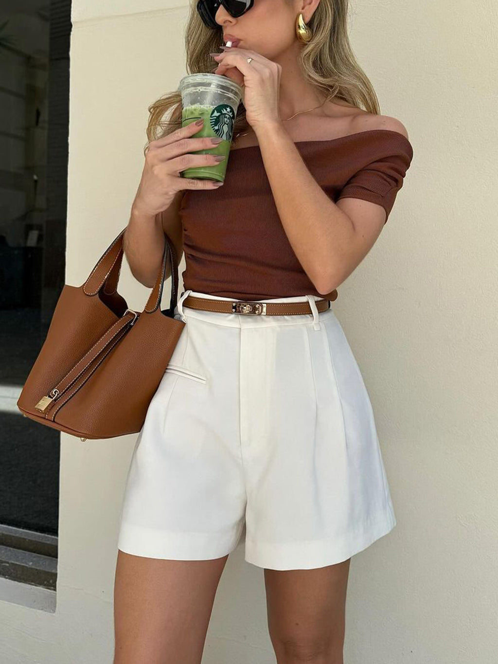 Cecily | Damesshort met hoge taille – Regular fit, ademende, casual short voor dagelijks gebruik