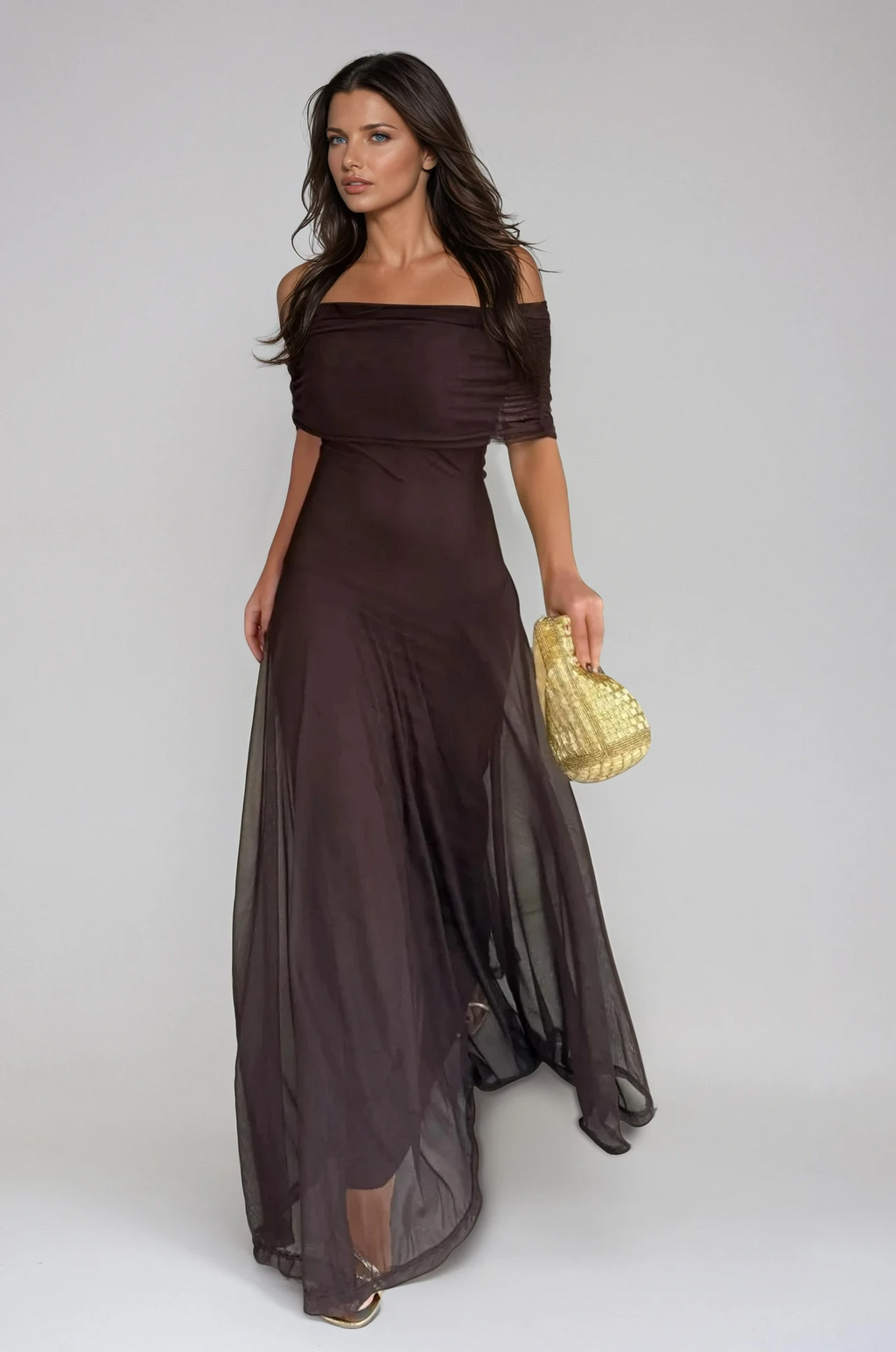 Adeliza | Elegante, formele maxi-jurk voor dames – soepel vallende lange jurk