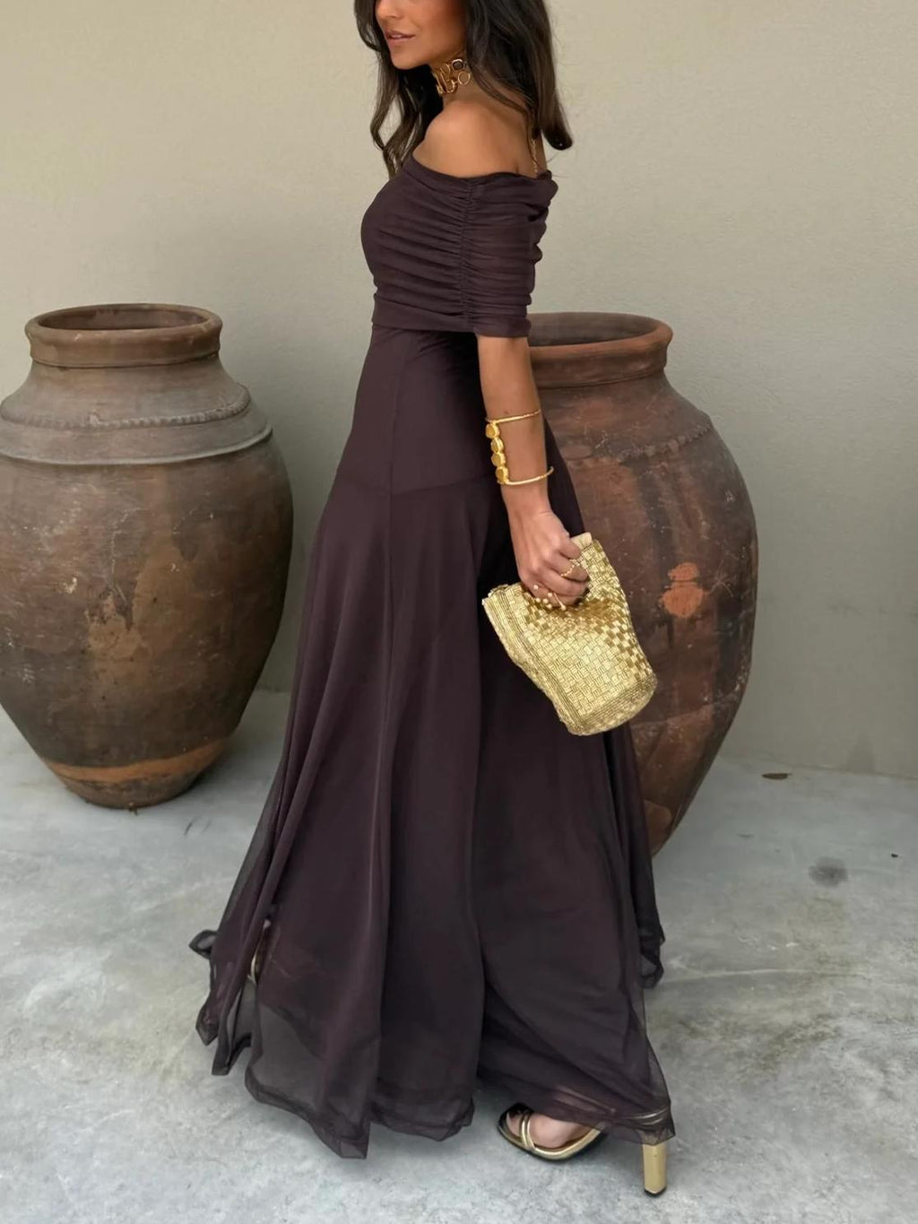 Adeliza | Elegante, formele maxi-jurk voor dames – soepel vallende lange jurk
