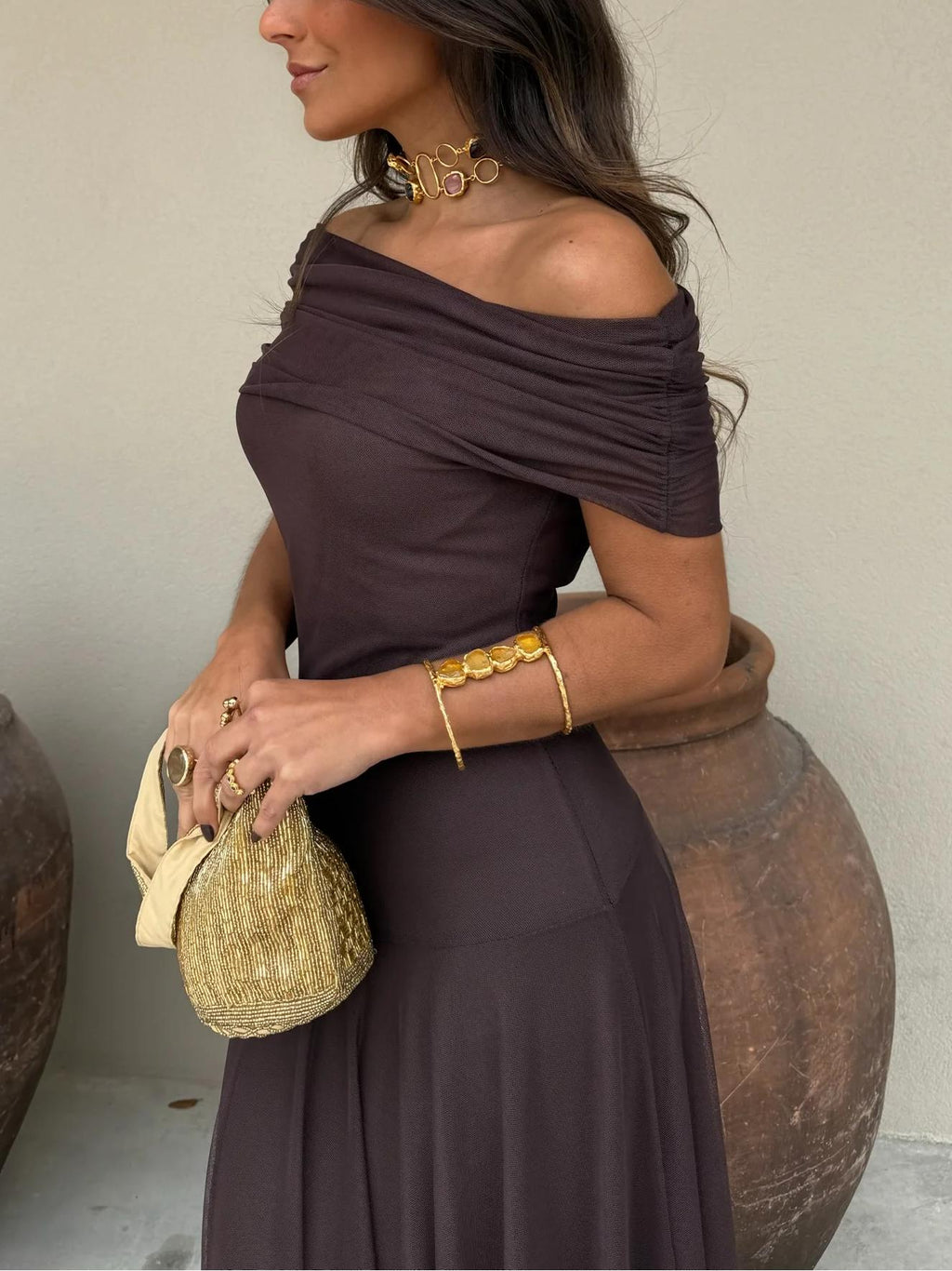 Adeliza | Elegante, formele maxi-jurk voor dames – soepel vallende lange jurk